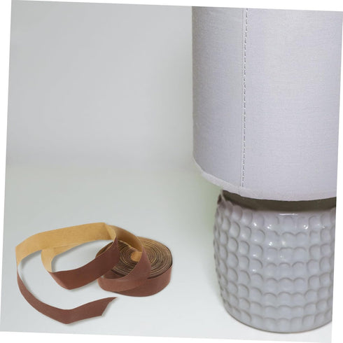 1roll Homoyoyo Self-adhesive Lampshade Edging Tape for Decorative Fabric Trim Brown Cloth Strips for Easy Installation