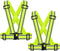 2 Pack High Visibility Reflective Safety Vests, Adjustable & Elastic Hi Vis Running Gear