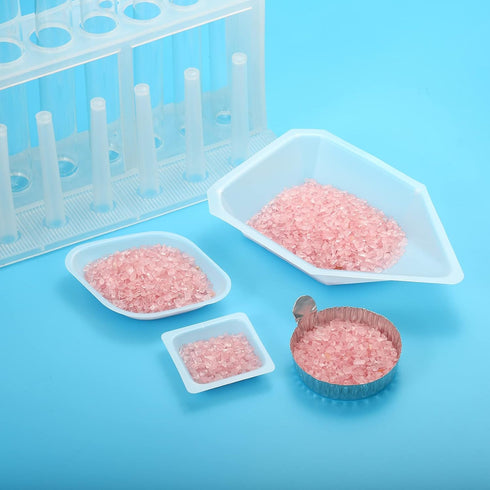 PATIKIL Square-Shaped Weigh Boats, 20 Pack Plastic 100mL Medium Disposable Powder Dispenser, White.