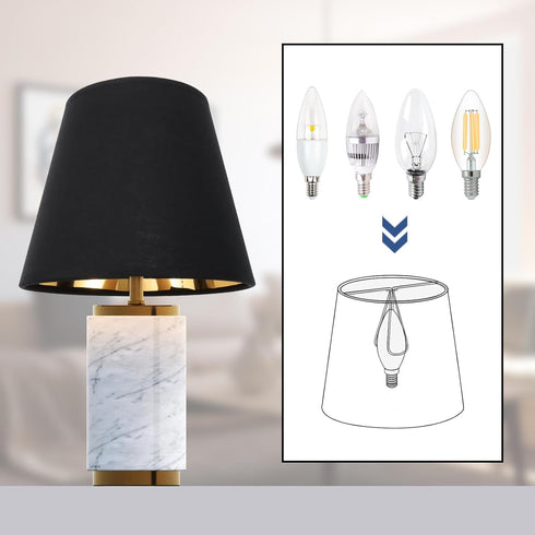 6Pcs Bulbs, 3.54" 5.9" 4.72" Set 6 Chandelier Shade for Candelabra Clip Mount Shade, X X Small Lamp Shades