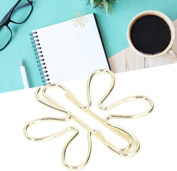 Cute Paper Clips, 100pcs Funny Planner Clips, Innovative Design, Anti Rust Gold Paper Clips for Office, Home, School