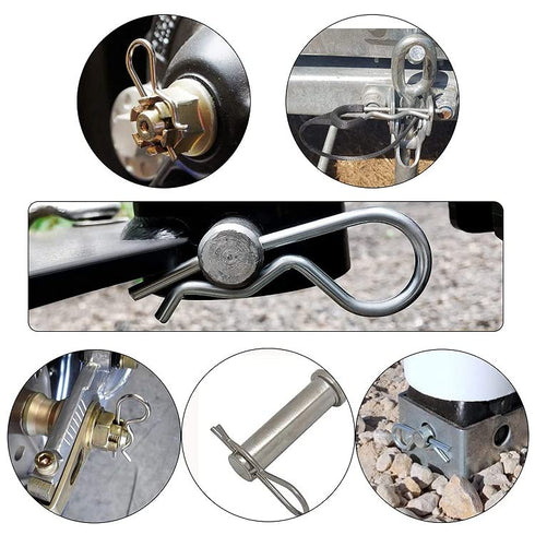 Dia: 7/16 x 2-1/2in Length Adjustable Clevis Pin, 8-Hole Pin Universal Clevis Pins, Fastener for Farming Machine