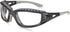 Boll Safety Tracker Safety Eyewear, 253-TR-40085, Black/Gray Polycarbonate + TPE Full Frame, Clear Lens