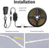 Lights,Onforu16.4ft Dimmable Lighting,3000K 5m 12v 2835 Warm LED Strip Strip Tape Light, LEDs Flexible Warm White Rope