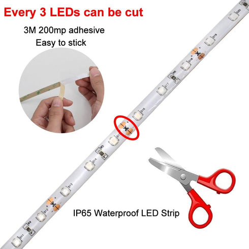 YGS-Tech Super Bright 24 Watts UV Black Light LED Strip, 16.4FT/5M, Waterproof IP65 for Night Fishing and Parties