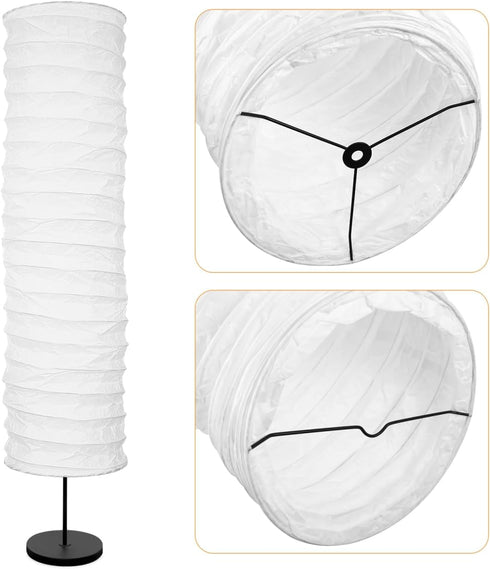 36.22 8.66 Inches, Gatuida Nordic Style Paper Floor Lamp Shade, Tall Lamp Shade Replacement, White, x for Decor