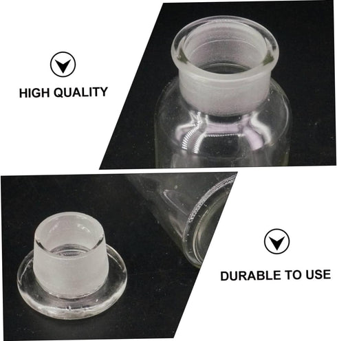 1pc Clear Reagent Bottle, Powder Container for Liquid Storage, Lab Vials, Small Apothecary Jars