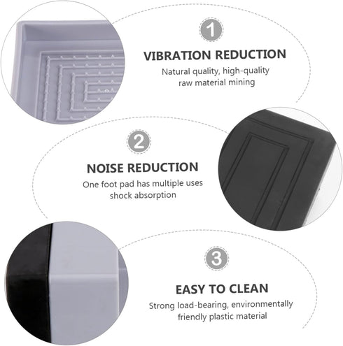 Lurrose Bed Padding Block Furniture Accessory Heightening Foot Pad Bed Riser Non-Slip Plastic for Tables Chairs Sofas