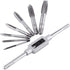 JONMON 8Pcs Metric Tap Set, M3-M12 Hand Screw Thread Plug Taps with Adjustable Reamer Wrench for Woodworking