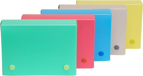 C-Line 58046 Index Card Case, Holds 200 4 x 6 Cards, Assorted Color Polypropylene