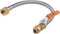 EFIELD 18 Inch Push-fit Valve Flexible Water Heater Connector, 1/2 inch x 3/4 inch FIP, Braided Stainless Steel