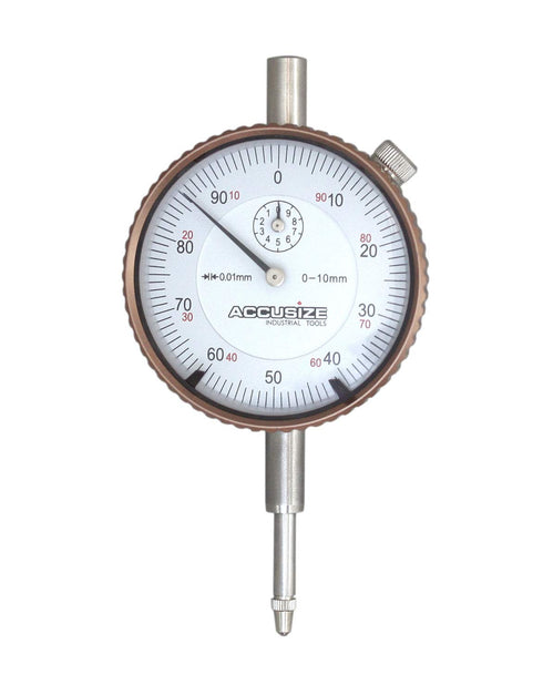 Accusize Industrial Tools 0-10 mm by 0.01 mm Metric Dial Indicators, Model P900-S001