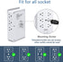 Multi Plug Outlet Surge Protector Nikleb, 12 Electrical Outlet Extender with 4 USB Charging Ports
