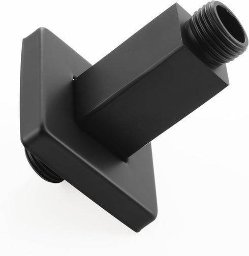 Straight Shower Arm with Flange Ceiling Mount for Fixed Shower Head, 3 Inch Rainfall Extension, Matte Black