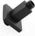 Straight Shower Arm with Flange Ceiling Mount for Fixed Shower Head, 3 Inch Rainfall Extension, Matte Black