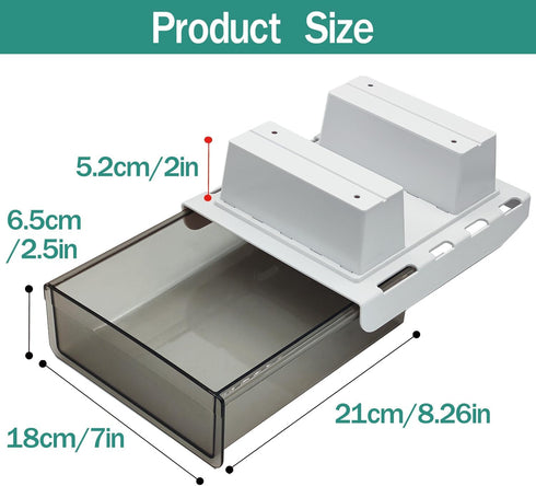 Upgrade Under Desk Drawer for Table with Lip,Office Attachable Plastic Desk Accessories & Workspace Organizers,Hidden Under Table Desk Storage Organizer Pencil Tray Drawer Slide Out by SVNNELP