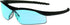 MCR Safety DL113 Dallas Safety Glasses - Polished Black Frame, Light Blue Lens