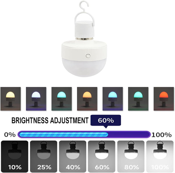 choayun E26/E27 3 Bulb 30/60/120 2000mAh Bulb 5W E26 Dimmer Rechargeable Color Light with Remote Control & Minutes
