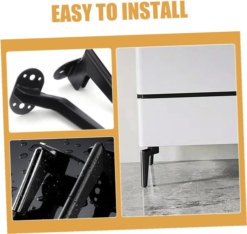 4pcs 14.5cm Homoyoyo Metal Furniture Legs Heavy Duty Cabinet Legs Replacement Sofa Dresser Feet Matte Black for Tv