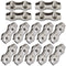 1/8 Inch M3 Stainless Steel Duplex 2-Post Cable Clamp, Wire Rope Clip Cable Clamp, Pack of 14