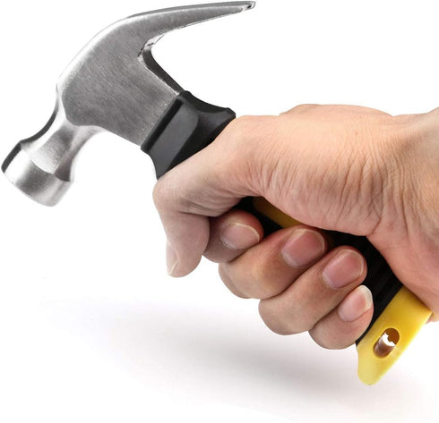6 PCS 8 Oz Claw Hammer - Small Stubby Hammers with Anti-Slip Handle for Jewelry Making and Roofing