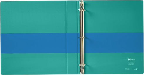Avery Two-Tone Durable View 3 Ring Binder, 1.5 Inch Slant Rings, Blue/Teal