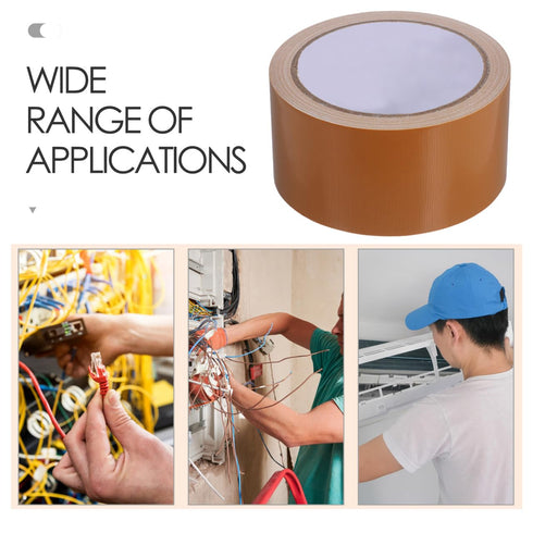EXCEART Cloth-Based Tape, 5Cm X 13M Brown Duct Tape for Heavy Duty Sealing, Waterproof and Insulation