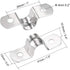 uxcell U Shaped Conduit Clamp Saddle Strap Tube Pipe Clip Stainless Steel M10 10Pcs