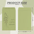 Whaline 200Pcs Self Adhesive Wedding Favor Packets, Green Envelope Minimalist Storage Pockets for Garden & Party