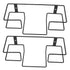 2sets 2pcs*2 ULTECHNOVO Stylish Wall-Mounted Glove Dispenser Holder for Tissue Boxes for Kitchen Workplace
