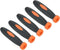 PATIKIL 5 Pack 2 Inch Rubber File Handle, Replacement Accessories for 0.12" Diameter Round Handle File, Orange Black