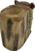TANG SONG Creative Wood Carving Owl Pen and Pencil Holder, Office Desk Supplies Organizer
