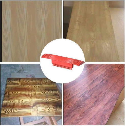 4 Pieces Wood Graining Tool, Rubber Knurling Tool for Wood Pattern Graining on All Surfaces
