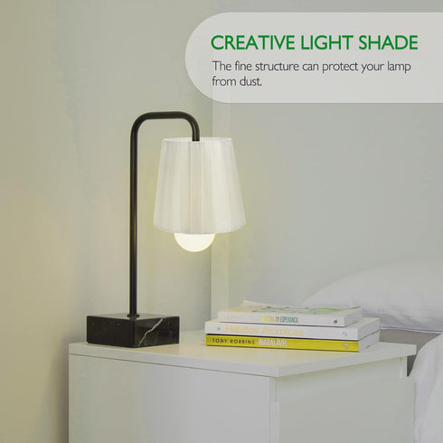 Bulb 5.51X4.92X3.54In LALAFINA Clip on Lampshade Cloth Lamp Cover for Bedroom Table Floor Lamps Portable Pleated Lamp