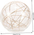 Garneck Replacement Glass Globe for Outdoor LED Solar Lights - Round Ball Garden Light Shade in Elegant Gold - Ideal