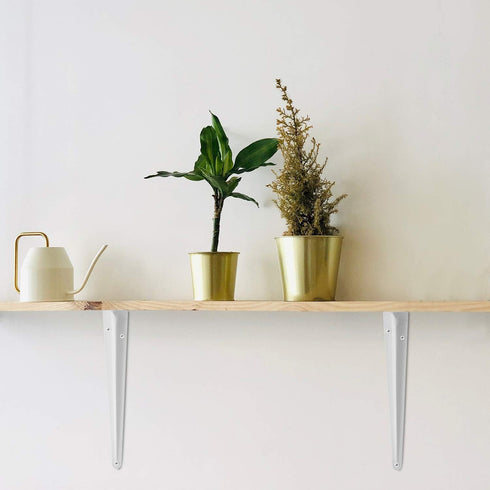 24 Packs 10 12 Inch KINJOEK x Shelf Brackets, Heavy Duty Metal Wall Corner Angle Shelving White Shelf Brackets