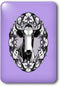 3dRose Dairy Cow Surrounded By A Wreath Of Wood Violet Tattoo single