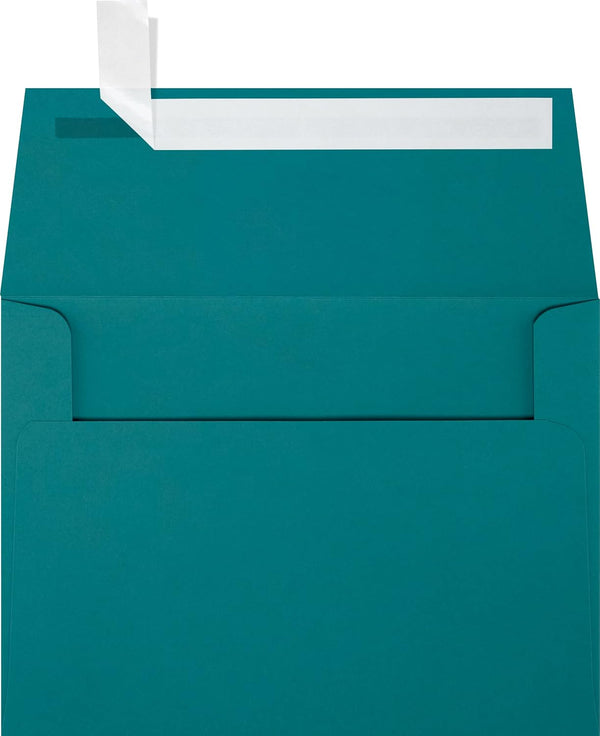 LUXPaper A6 Invitation Envelopes | Peel & Press | Teal | 4 3/4" x 6 1/2" | 80lb. Text | 50 Qty