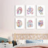 Set 6(12x16),Floral CHDITB Medical Human Anatomy Wall Art, Medical Anatomical Art of Heart Skull Medical Office Decor