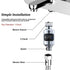 COMOAEW Shower Thermostat, Bathroom Tub Shower Faucets Water Thermometer Electricity LED Display Bathtub Water