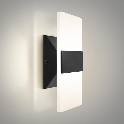 ASD 8 Inch Indoor LED Wall Sconce - 10W 2700K-5000K Dimmable Black