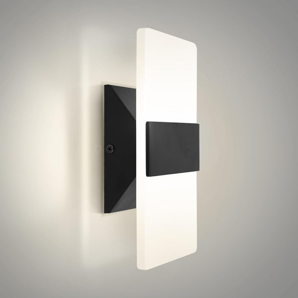 ASD 8 Inch Indoor LED Wall Sconce - 10W 2700K-5000K Dimmable Black