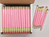 Express Pencils Half Pencils with Eraser, Golf, Pastel Pink, Box of 48, Non-Toxic, Mini