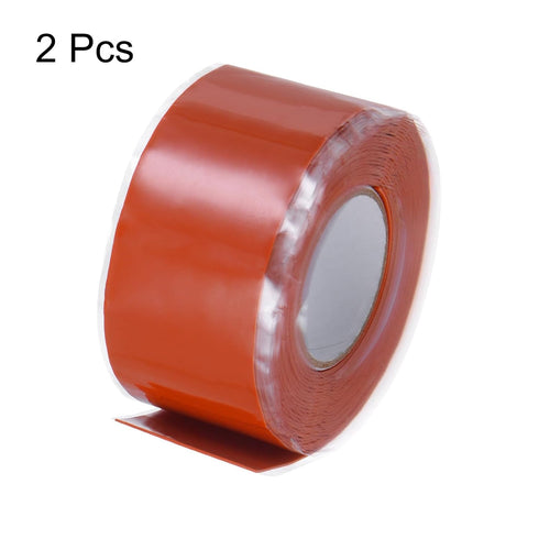 2 Rolls Self Fusing Silicone Tape 1" x 10ft x 0.02" Waterproof Sealing for Water Pipe Hose Leak Repair
