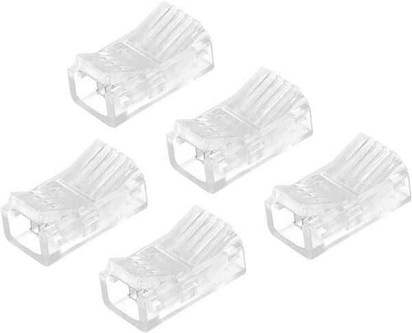 MECCANIXITY 4 Pin LED Strip Connector, 8mm RGB Unwired Clips for Gapless Track Lighting, Pack of 5