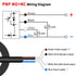 LCLCTC 12V 24V M18;Input(10-30VDC), 4 8-50cm; HG18-D50P3, Laser Sensor photoelectric Switch PNP NO + NC Wires;