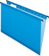 Pendaflex SureHook Reinforced Hanging Folders, Legal Size, Blue, 20/BX, 1/5 Cut (6153 1/5 BLU)