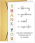 Qamza Cute Thank You Card to Teacher Appreciation Gift to Mentor, Coach, Educator,