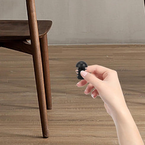 50pcs LALAFINA Black Round Furniture Leg Plugs Tube Insert Caps Chair Leg Glides for Table and Chair Tubing End Covers