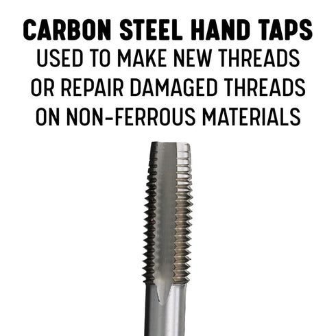 Drill America DWT Series DWTS3/8-24 3/8"-24 Carbon Steel Tap Set (Set of 3)